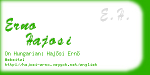 erno hajosi business card